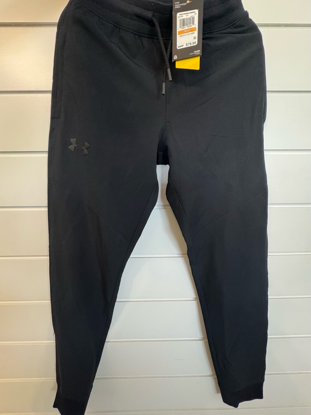 Under Armour Men's Black Jogger Sweatpants with Drawstring